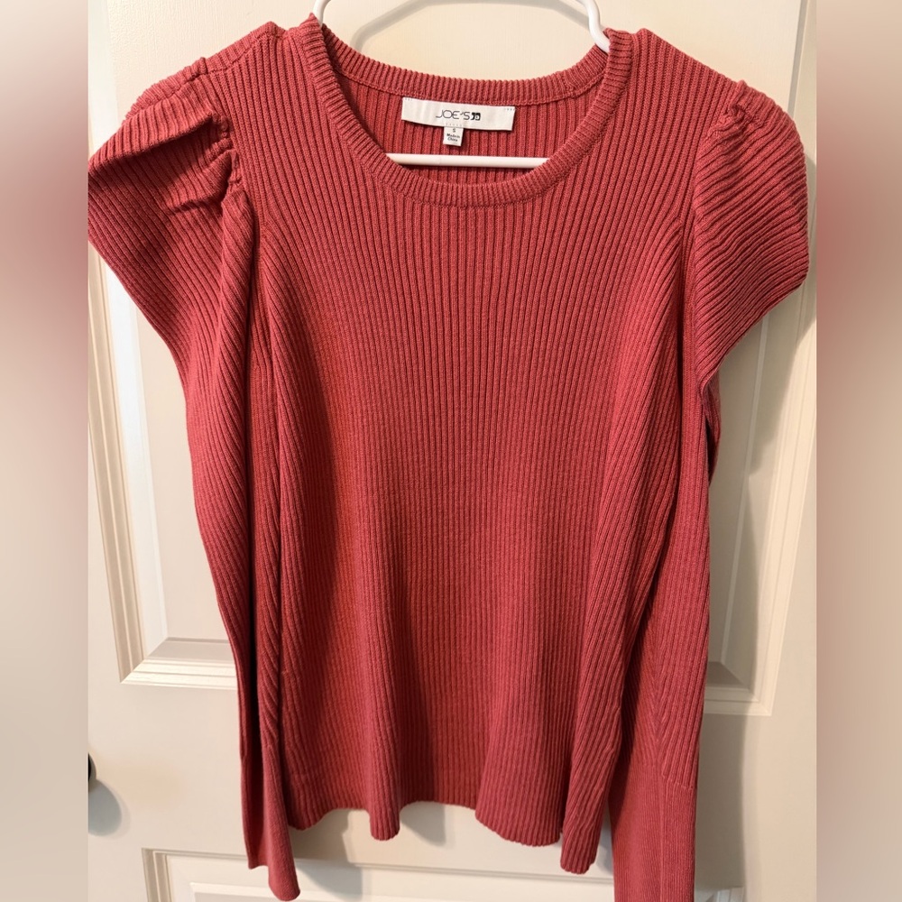 Joe's Jeans Women's Long Sleeve Ribbed Top - Slate Rose NWOT Small